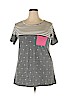 Assorted Brands Gray Short Sleeve Top Size 1X - photo 1