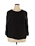 H&M 100% Polyester Black 3/4 Sleeve Blouse Size XL - photo 1
