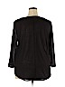 H&M 100% Polyester Black 3/4 Sleeve Blouse Size XL - photo 2