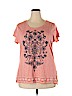 Lucky Brand Pink Short Sleeve Top Size 2X - photo 1