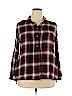 American Eagle Outfitters 100% Viscose Burgundy Long Sleeve Button-Down Shirt Size XL - photo 1