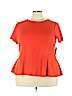 ELOQUII Red Short Sleeve Top Size 24 - photo 1