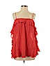 Free People 100% Rayon Orange Sleeveless Blouse Size XS - photo 1