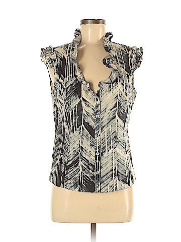 Magaschoni Short Sleeve Silk Top (view 1)
