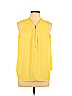INC International Concepts 100% Polyester Yellow Sleeveless Blouse Size XL - photo 1