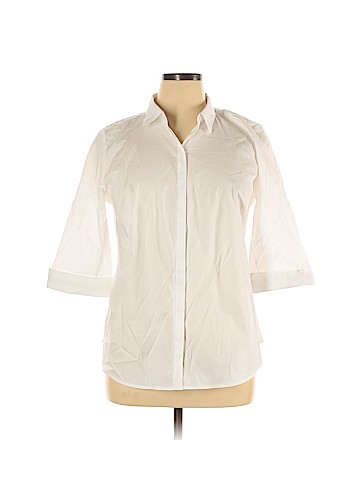 Liz Claiborne Career 3/4 Sleeve Button-Down Shirt (view 1)