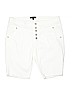 Ellos White Denim Shorts Size 16 - photo 1