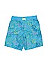 Cat & Jack 100% Polyester Animal Print Blue Board Shorts Size 6 - 7 - photo 1