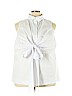 ELOQUII 100% Cotton White Sleeveless Button-Down Shirt Size 24 - photo 1