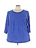 C.D. Daniels Blue 3/4 Sleeve Top Size 3X - photo 1