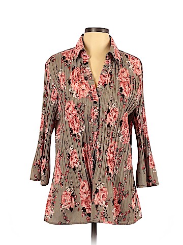 Fred David 3/4 Sleeve Button-Down Shirt (view 1)