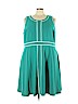 ModCloth 100% Polyester Teal Casual Dress Size 4X - photo 1