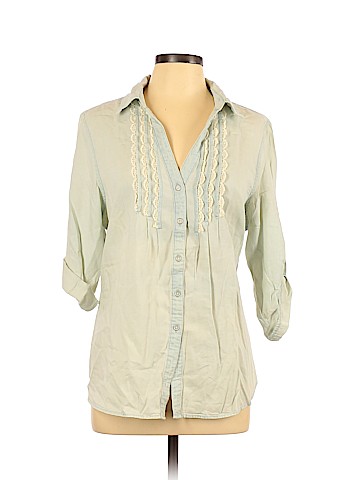 Vintage America Blues 3/4 Sleeve Button-Down Shirt (view 1)