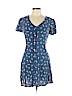 Rewind 100% Rayon Blue Casual Dress Size L - photo 1