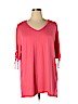 Terra & Sky Pink 3/4 Sleeve Top Size 1X - photo 1