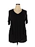 Avenue Black Short Sleeve Blouse Size 18 - 20 Plus - photo 1