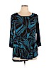 JM Collection Blue 3/4 Sleeve Top Size 1X - photo 1