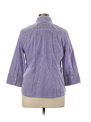 Jones New York Signature 3/4 Sleeve Button-Down Shirt (view 2)