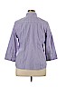 Jones New York Signature 100% Cotton Purple 3/4 Sleeve Button-Down Shirt Size XL - photo 2