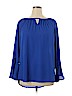 Cool Melon 100% Polyester Blue 3/4 Sleeve Blouse Size XL - photo 1