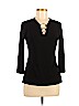 INC International Concepts Black 3/4 Sleeve Top Size M (petite) - photo 1