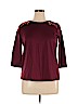 Rebecca Malone Burgundy 3/4 Sleeve Top Size XL - photo 1