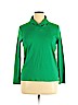 Chaps 100% Cotton Green Long Sleeve Top Size 1X - photo 1