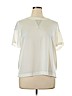 J. Crew Factory Store 100% Polyester Ivory Short Sleeve Blouse Size XL - photo 1