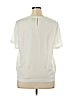 J. Crew Factory Store 100% Polyester Ivory Short Sleeve Blouse Size XL - photo 2