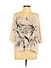 INC International Concepts Tan Short Sleeve Top Size XL - photo 1