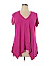 Adrianna Papell Pink Short Sleeve Top Size 1X - photo 1