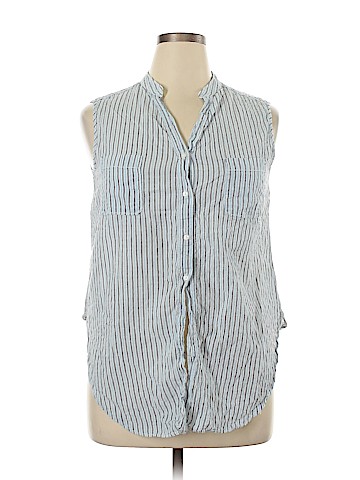 Max Studio Sleeveless Button-Down Shirt (view 1)