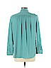 Ann Taylor 100% Polyester Teal Long Sleeve Blouse Size L (petite) - photo 2
