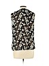 Ann Taylor LOFT Outlet 100% Polyester Gray Sleeveless Blouse Size L (petite) - photo 2