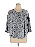 Anne Carson Blue 3/4 Sleeve Blouse Size 1X - photo 1