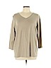 Kim Rogers 100% Cotton Tan 3/4 Sleeve T-Shirt Size XL - photo 1