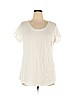 Boutique + 100% Cotton White Short Sleeve T-Shirt Size 0X - photo 1