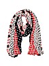 Ann Taylor 100% Rayon Polka Dots Stripes Red Scarf One size - photo 1