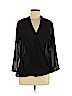 Helmut Lang 100% Polyester Black Long Sleeve Blouse Size M - photo 1