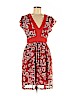 H&M 100% Polyester Red Casual Dress Size 8 - photo 1