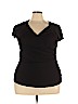 Carole Little Black Short Sleeve Top Size 1X - photo 1