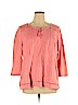 Talbots 100% Pima Cotton Orange Long Sleeve Top Size XL - photo 1