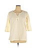 Christopher & Banks 100% Cotton Ivory Long Sleeve Top Size XL - photo 1