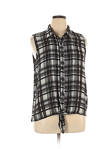 Charming Charlie Sleeveless Button-Down Shirt (view 1)