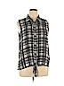 Charming Charlie 100% Polyester Black Sleeveless Button-Down Shirt Size XL - photo 1