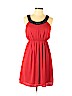 Francesca's 100% Polyester Red Cocktail Dress Size L - photo 1
