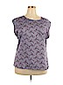 Gap Outlet 100% Polyester Purple Short Sleeve Blouse Size XXL - photo 1