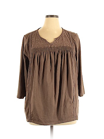 St. John's Bay 3/4 Sleeve T-Shirt (view 1)