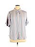 Universal Thread 100% Rayon Blue Short Sleeve Button-Down Shirt Size XL - photo 1