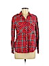 Forever 21 100% Cotton Red Long Sleeve Button-Down Shirt Size M - photo 1